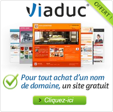 Pour tout achat d'un nom de domaine, un site gratuit